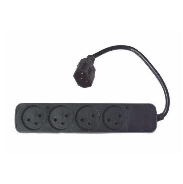 מפצל לאל פסק, תקע קומקום C14 ל-4 שקע ישראלי - EcoFiber - אקופייבר