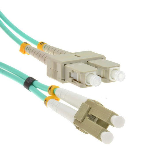 אורך 3 מטר LC-SC דופלקס MM OM3 מגשר - EcoFiber - אקופייבר