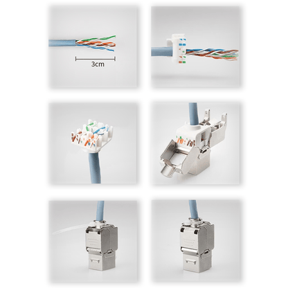 קיסטון CAT6A מסוכך - EcoFiber - אקופייבר