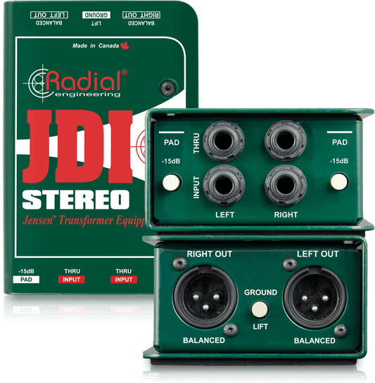 קופסת DI פאסיבי כפול Radial JDI Stereo - EcoFiber - אקופייבר