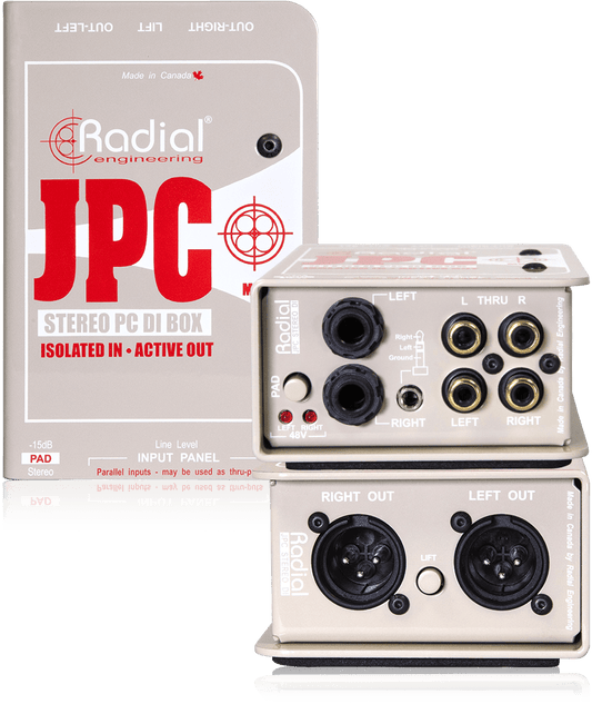 קופסת DI חיבור אקטיבי למחשב נייד Radial JPC - EcoFiber - אקופייבר