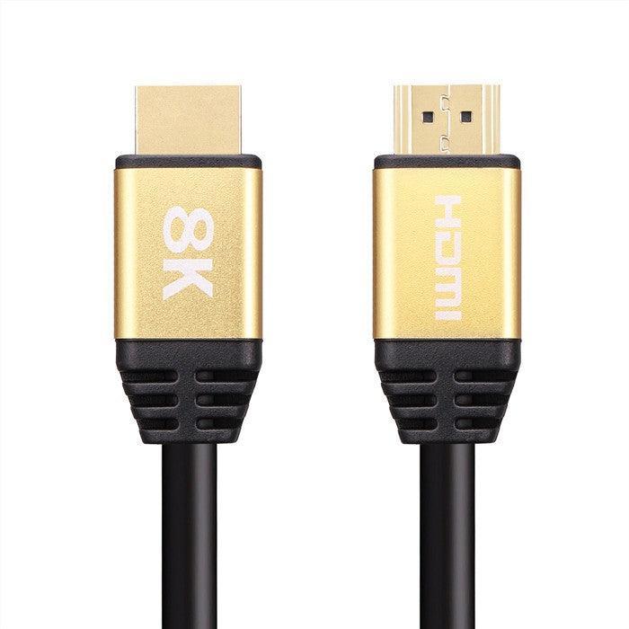 כבל HDMI2.1 מוזהב ראשי מתכת 8K@60HZ באורך 2מ - EcoFiber - אקופייבר