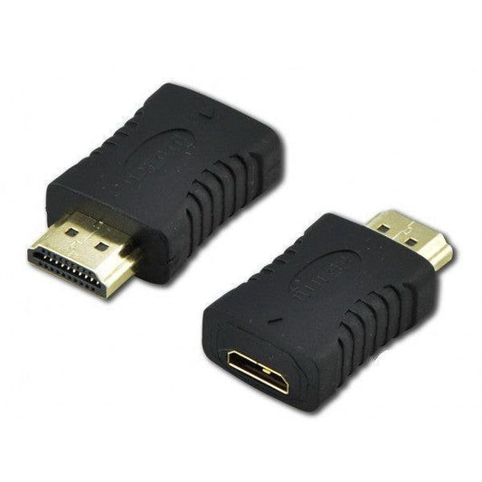 מתאם HDMI זכר - מיני HDMI נקבה, מוזהב - EcoFiber - אקופייבר