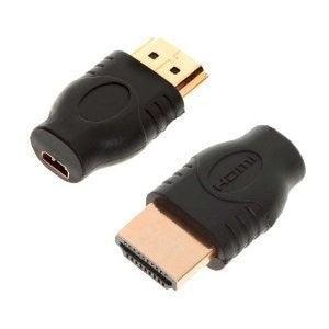 מתאם HDMI זכר - מיקרו HDMI נקבה, מוזהב - EcoFiber - אקופייבר