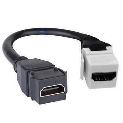 כבל גמיש HDMI נקבה לנקבה על קיסטון, 0.1מ - EcoFiber - אקופייבר