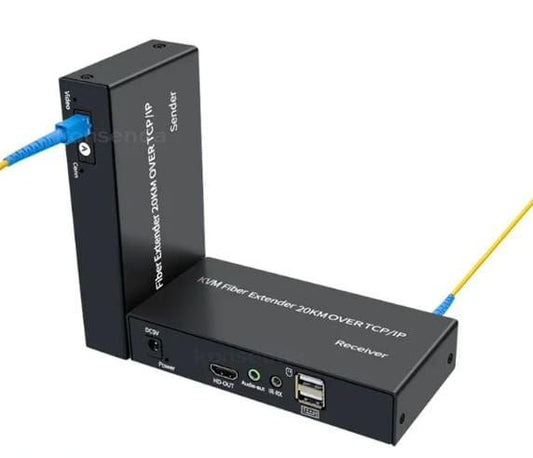 זוג ממירי סיב אופטי לHDMI + USB - EcoFiber - אקופייבר