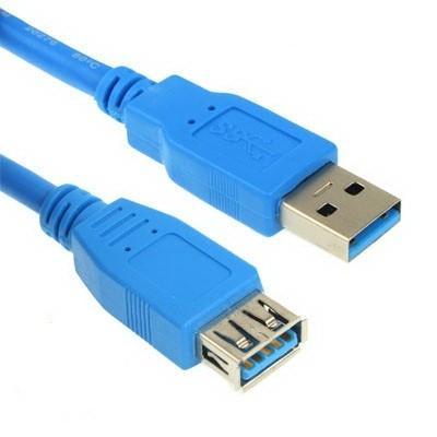 כבל מאריך USB3.0 זכר - נקבה, 0.2 מטר - EcoFiber - אקופייבר