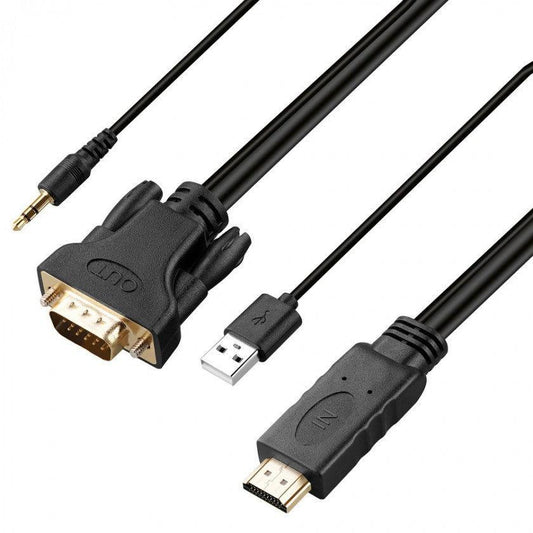 VGA+AUDIO -ל HDMI כבל ממיר - EcoFiber - אקופייבר