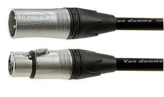 כבל מיקרופון XLR באורך 10מ' כולל שרינק סימון Van Damme - EcoFiber - אקופייבר